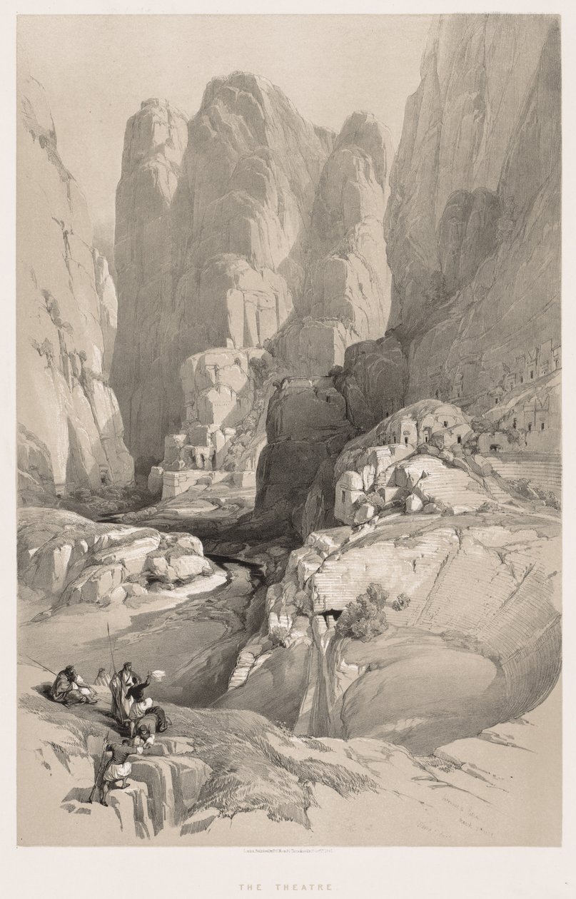 La Terra Santa, Siria, Idumea, Arabia, Egitto e Nubia Vol. III: Ingresso a Petra, 1842 da Louis Haghe