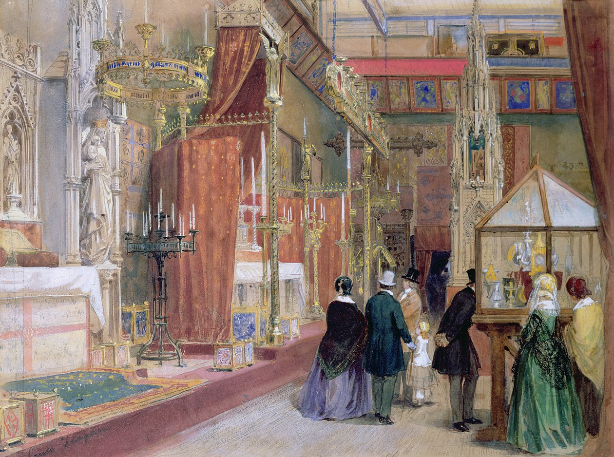 La corte medievale della Grande Esposizione del 1851 da Louis Haghe
