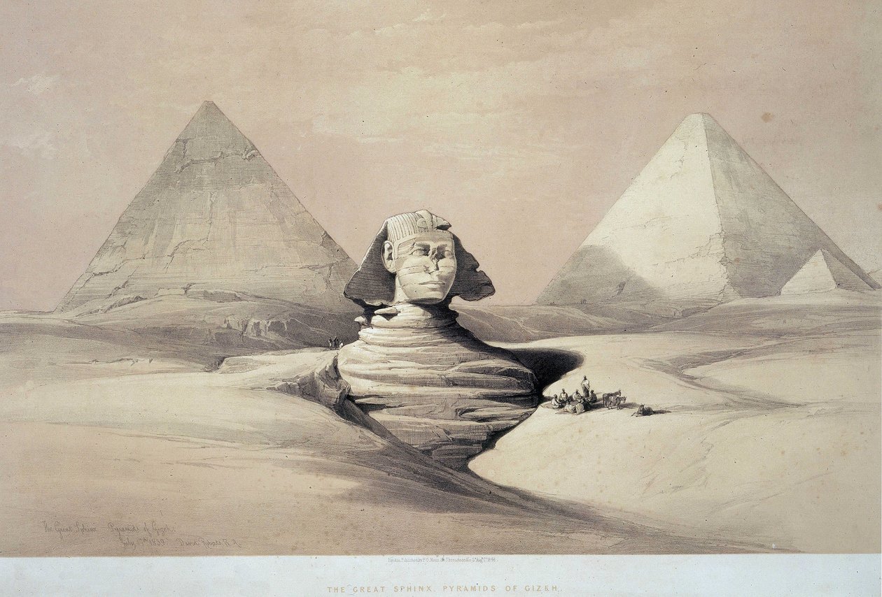 La grande Sfinge di Giza. XIX secolo da Louis Haghe