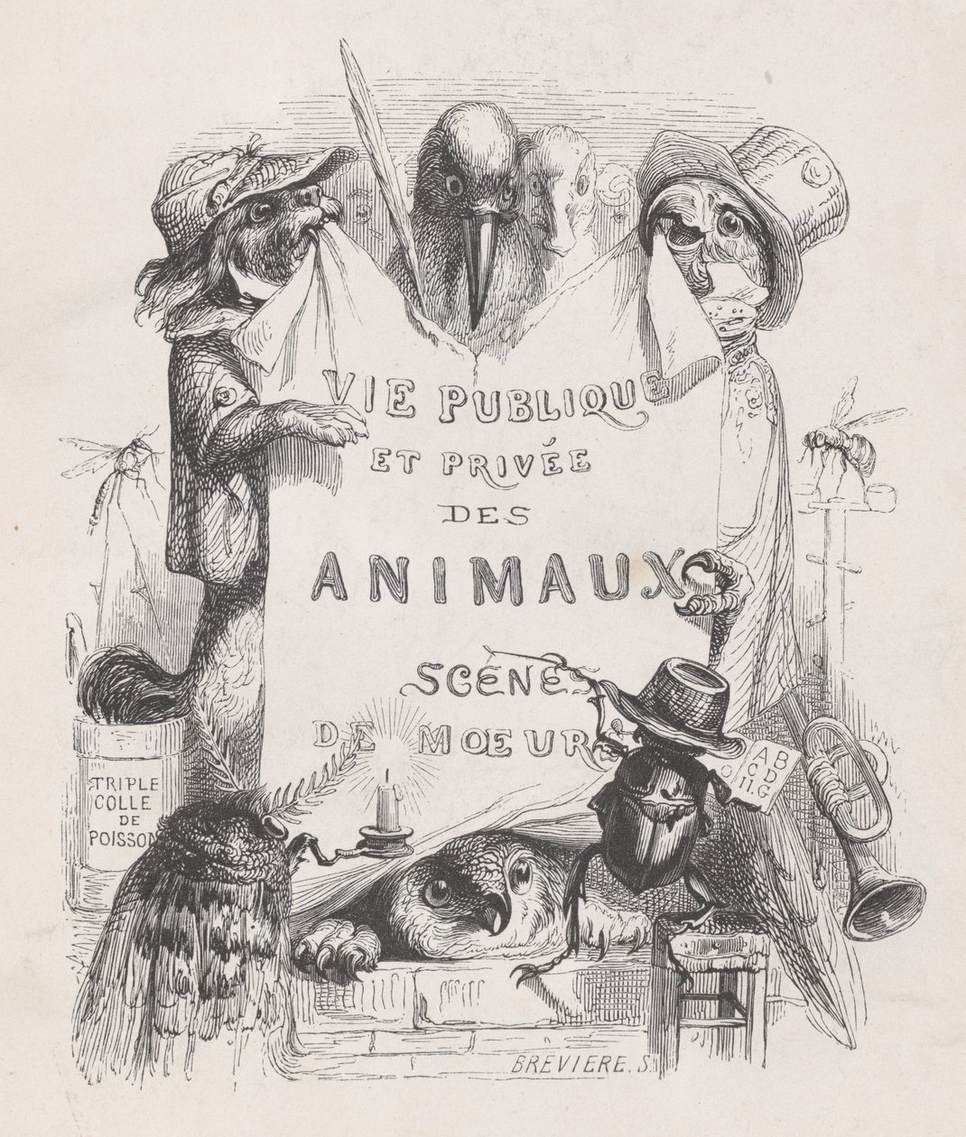 Vita privata e pubblica degli animali, Scene di costumi, ca. 1837-47 da Louis Henri Brévière