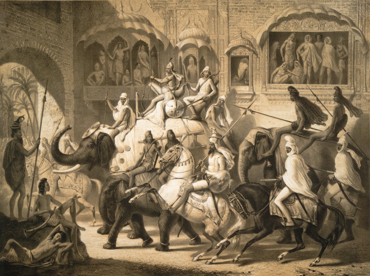 Una strada di Lahore (Marzo 1842) | Louis Henri de Rudder