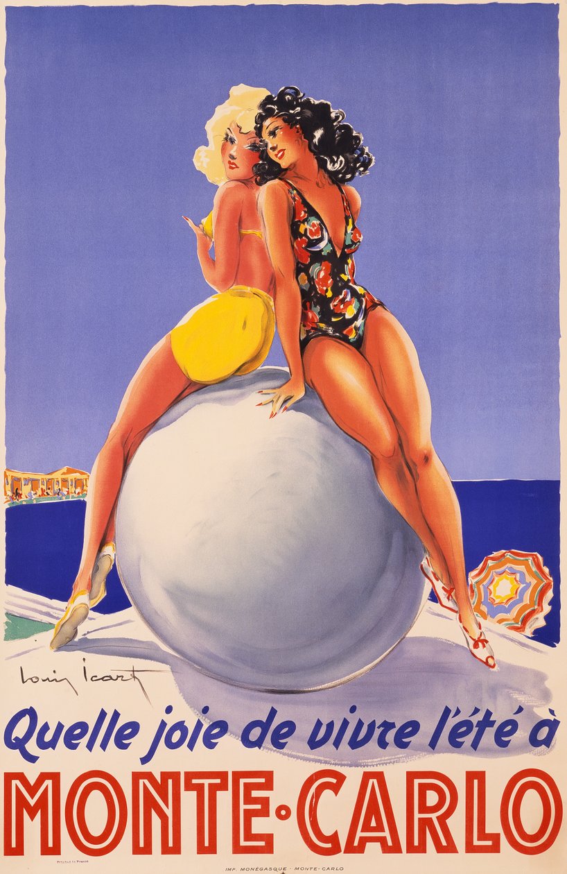 Monte Carlo, 1948 circa (litografia a colori) da Louis Icart