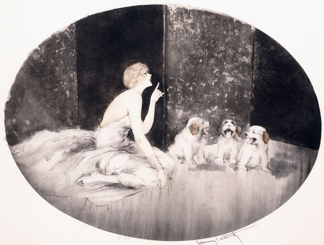 Lezione di canto da Louis Icart