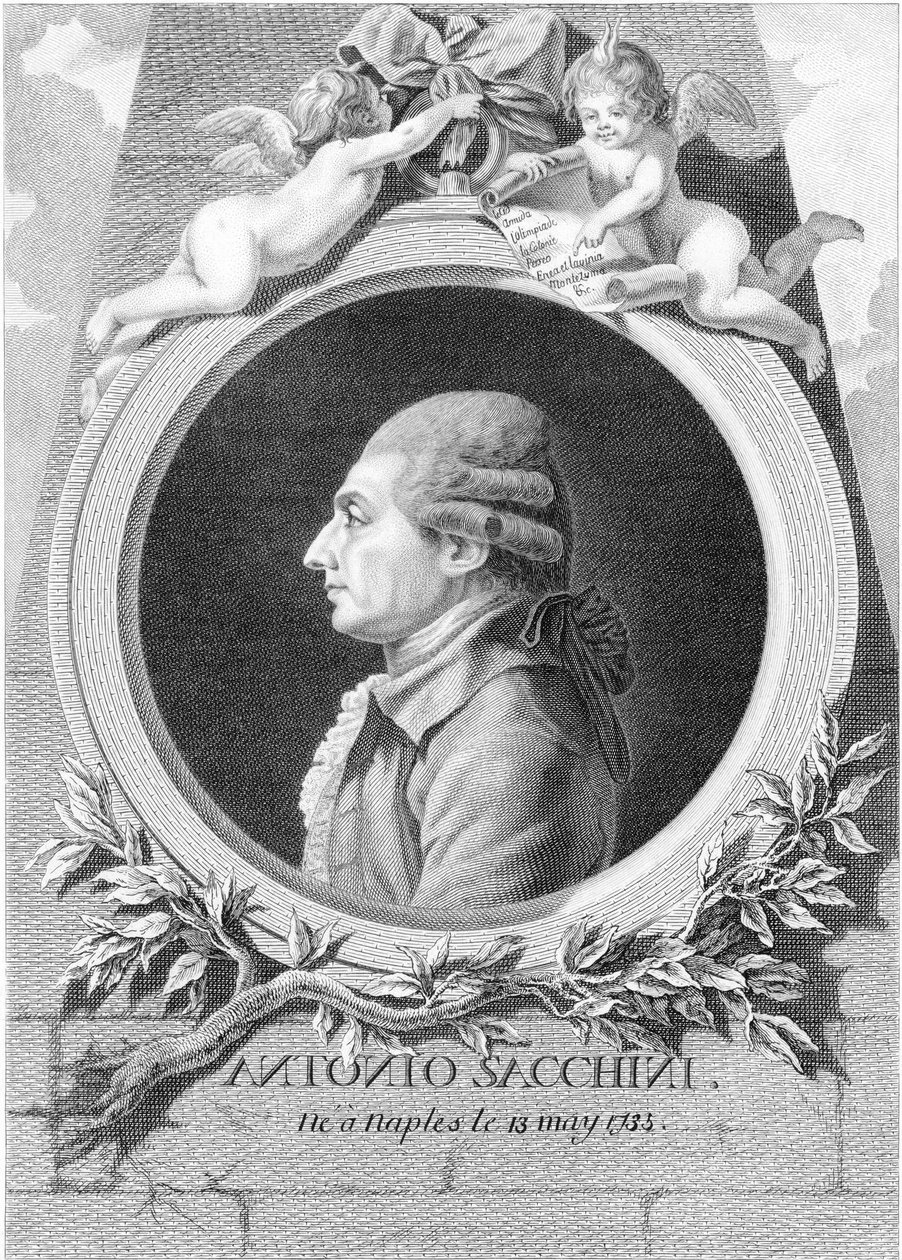 Ritratto del compositore Antonio Sacchini da Louis Jacques Cathelin