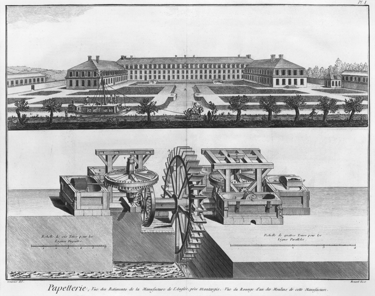 Una cartiera, illustrazione dall