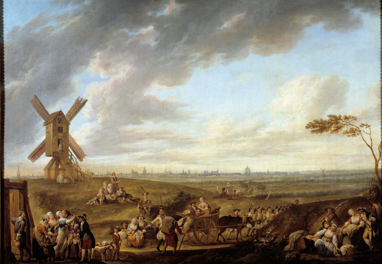 Vista di Lille presa dal dio di Marcq da Louis Joseph  Watteau