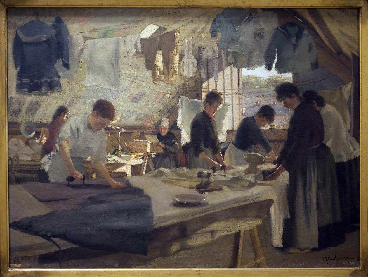 Il laboratorio del ripper a Trouville. Dipinto di Louis Joseph Anthonissen (1849-1913) da Louis Joseph Anthonissen