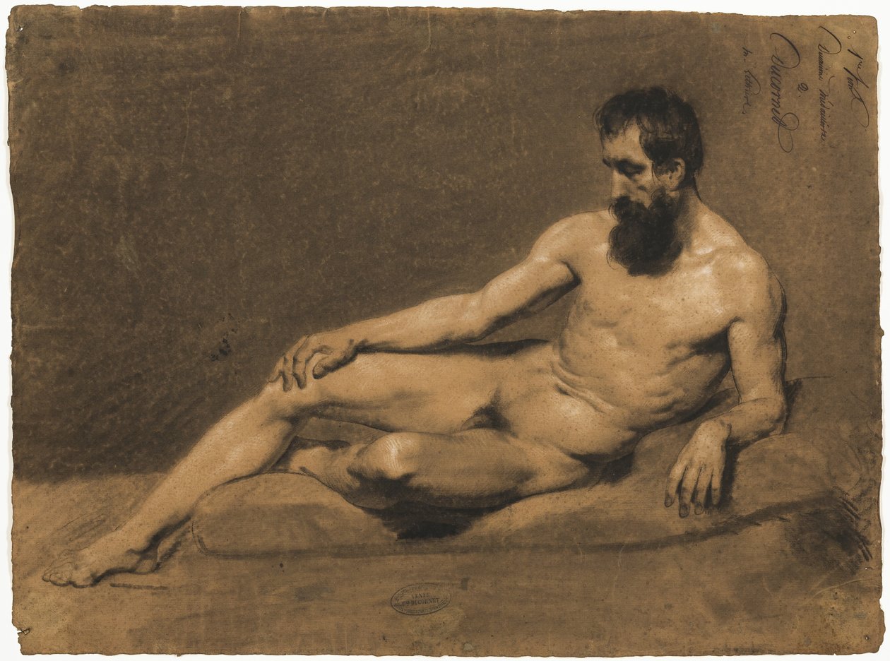 Nudo maschile reclinato da Louis Joseph Cesar Ducornet