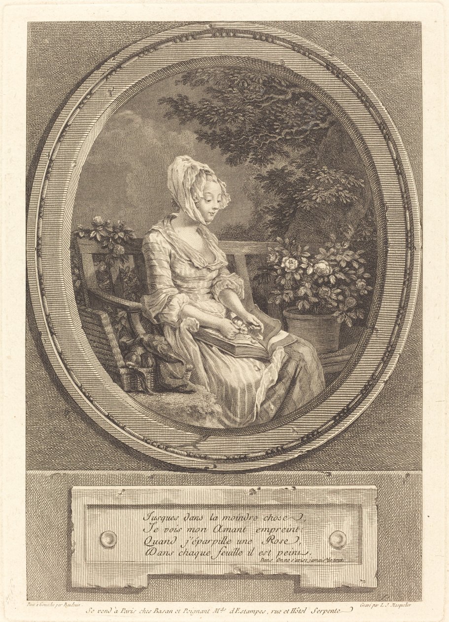 Fino alla minima cosa da Louis Joseph Masquelier after Pierre Antoine Baudouin