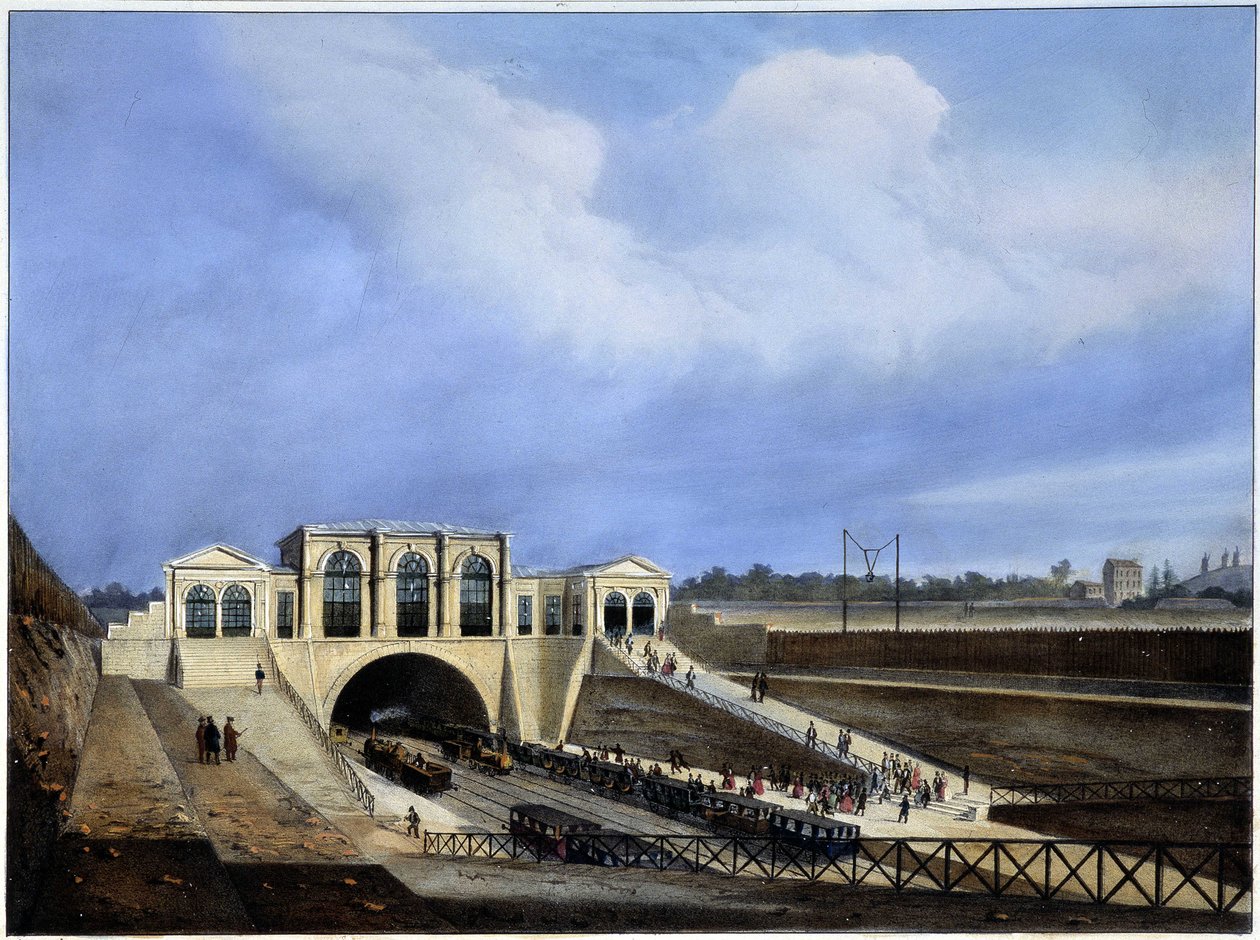 Chemin de fer de Paris à Saint Germain - in “Paris en 1837” da Louis Jules Arnout