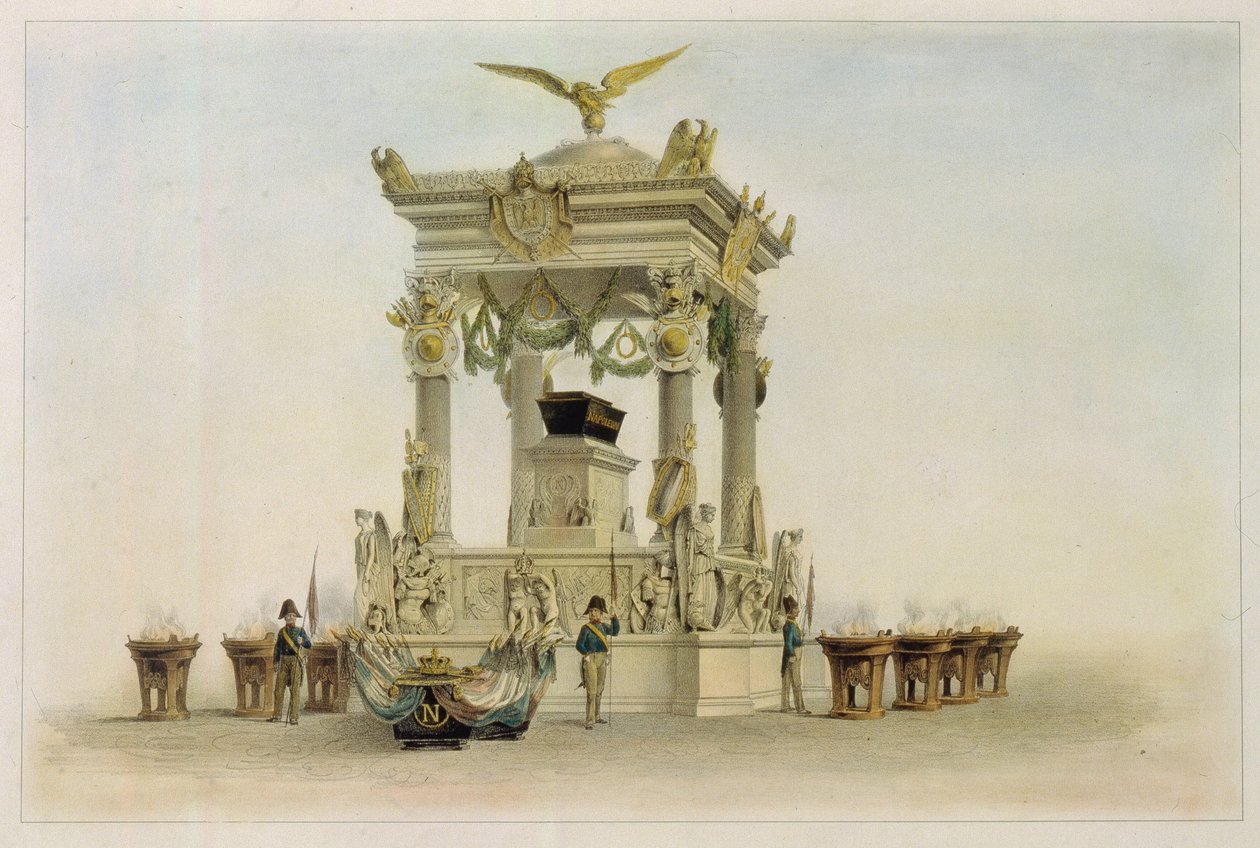 La bara di Napoleone Bonaparte nella chiesa degli Invalides (Parigi, Francia) da Louis Jules Arnout
