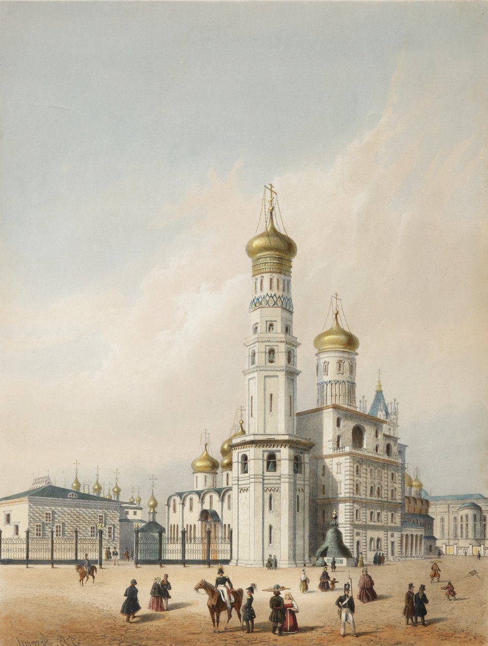 Il Campanile di Ivan il Grande, primo quarto del XIX secolo da Louis Jules Arnout
