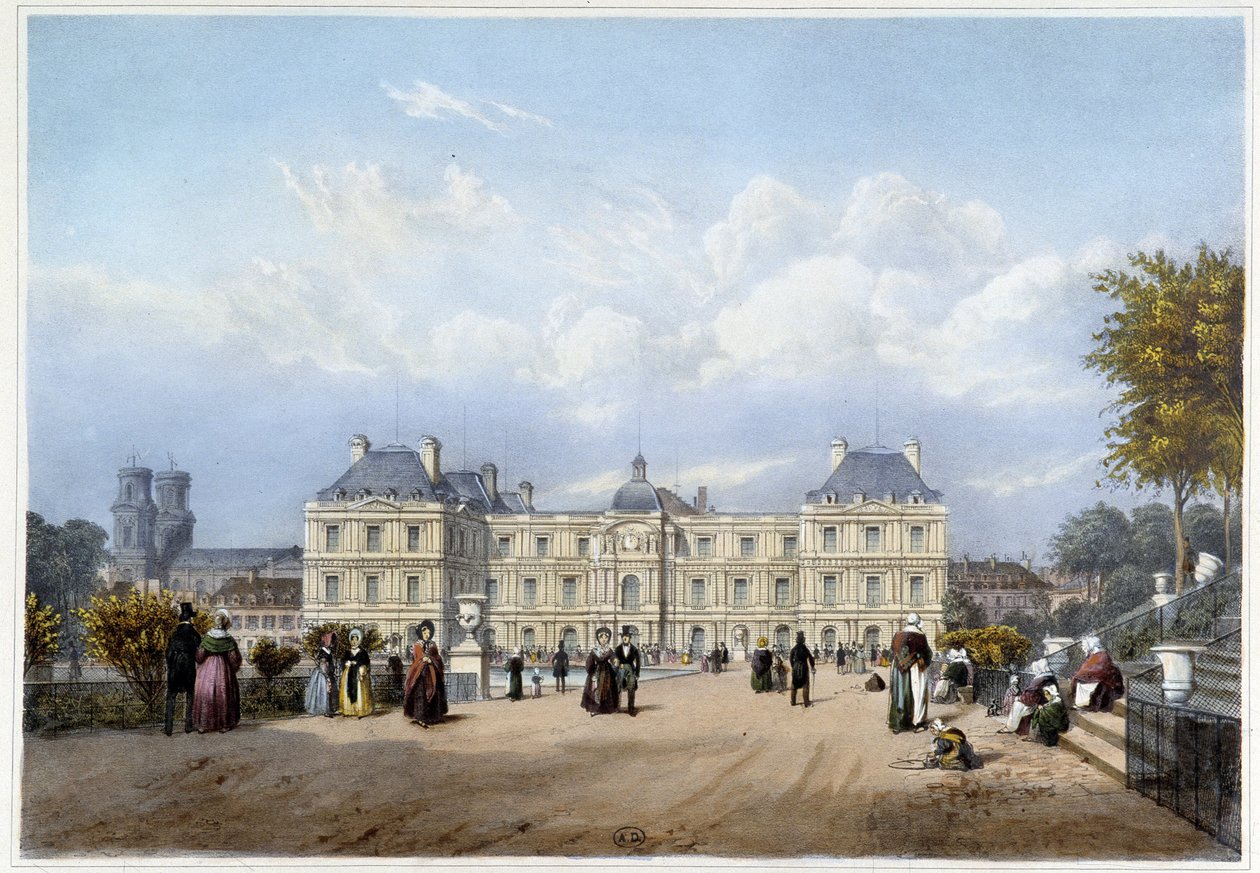 Le Palais du Luxembourg, lato giardino. In 