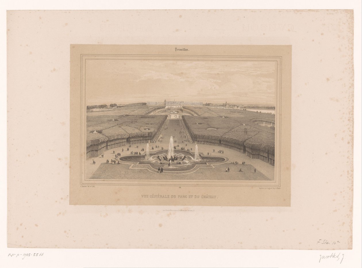 Vista dei giardini di Versailles da Louis Julien Jacottet