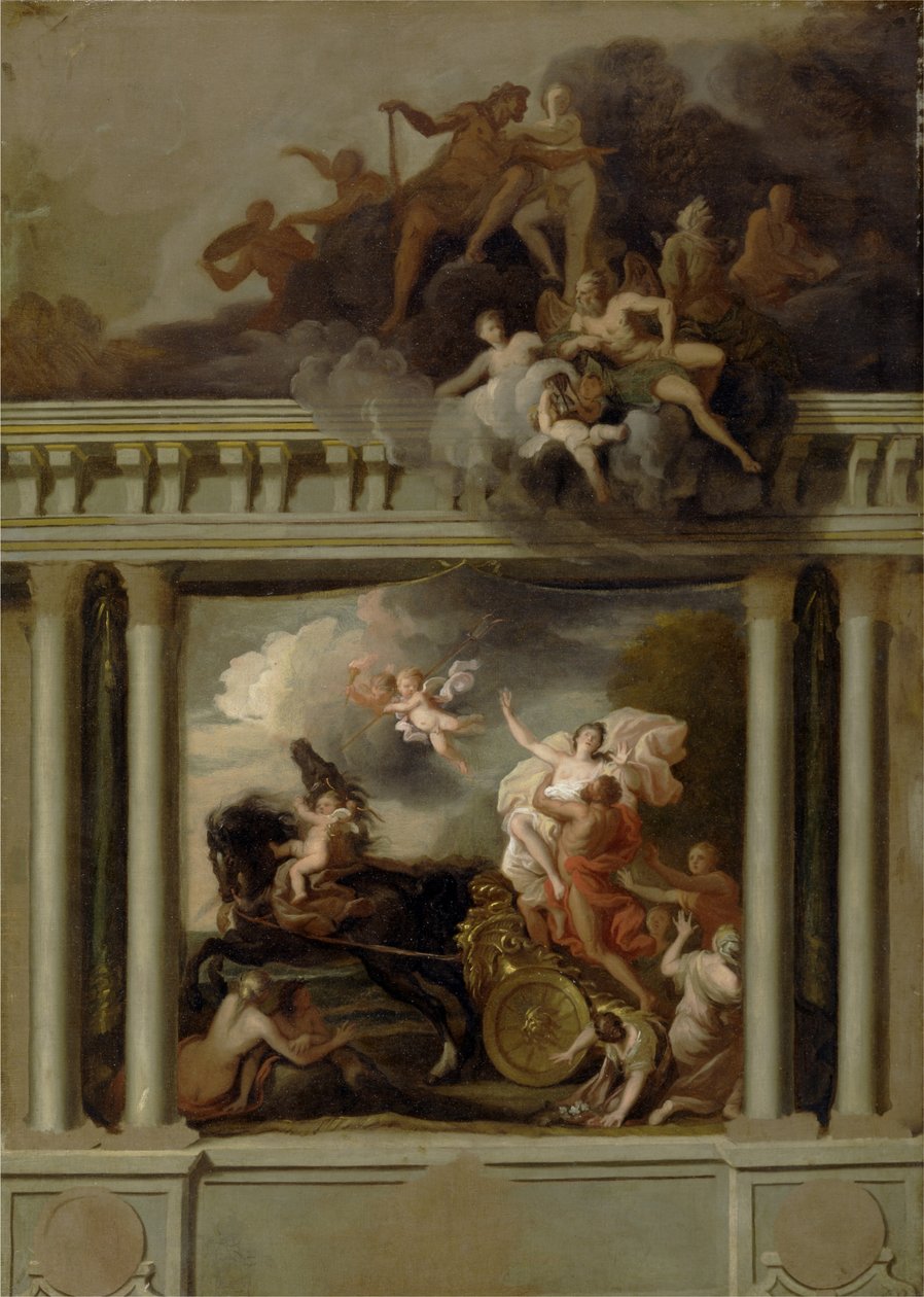 Il ratto di Proserpina, disegno per la scala di Devonshire House, Londra, c.1704 da Louis Laguerre