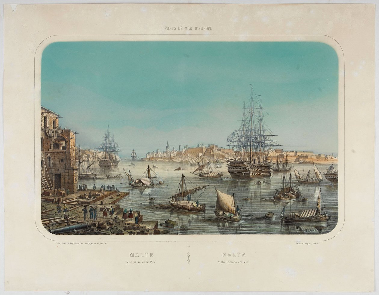 Louis Le Breton, Malta, Vista dal mare da Louis Le Breton