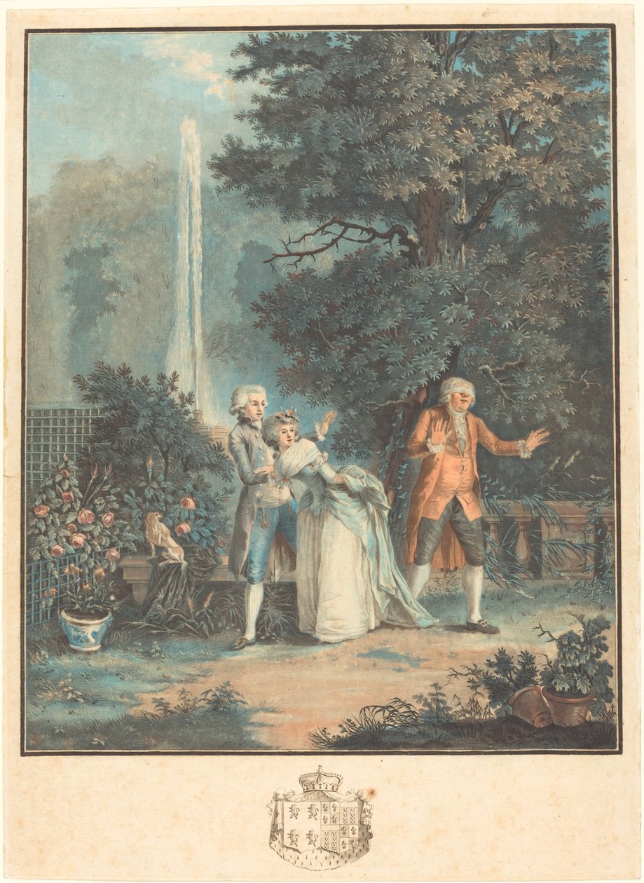 Colin-maillard da Louis Le Coeur after Nicolas Lavreince