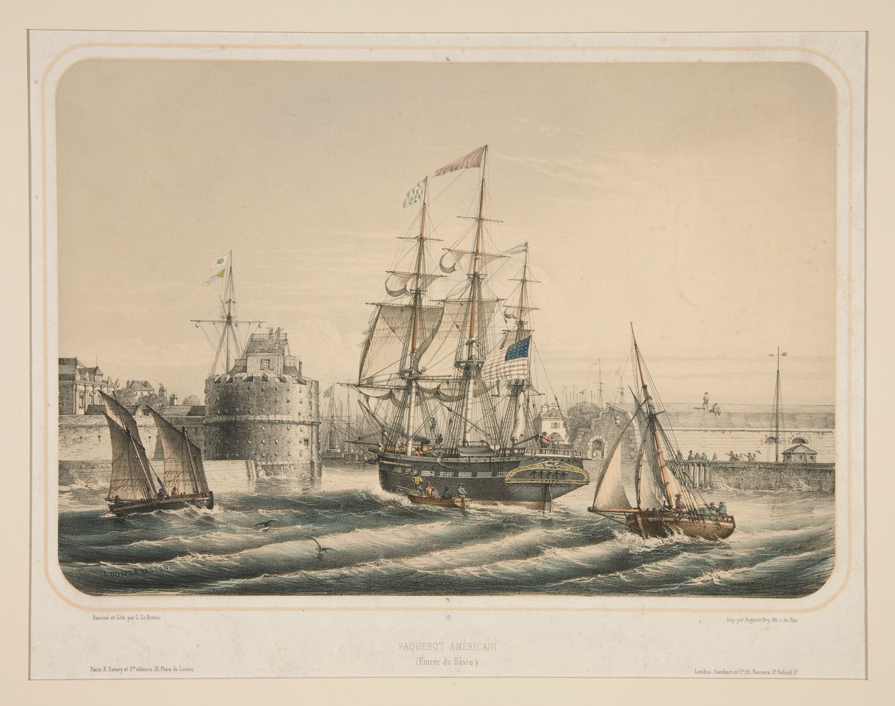 Paquebot americano (Entrata del Havre) da Louis Le Breton