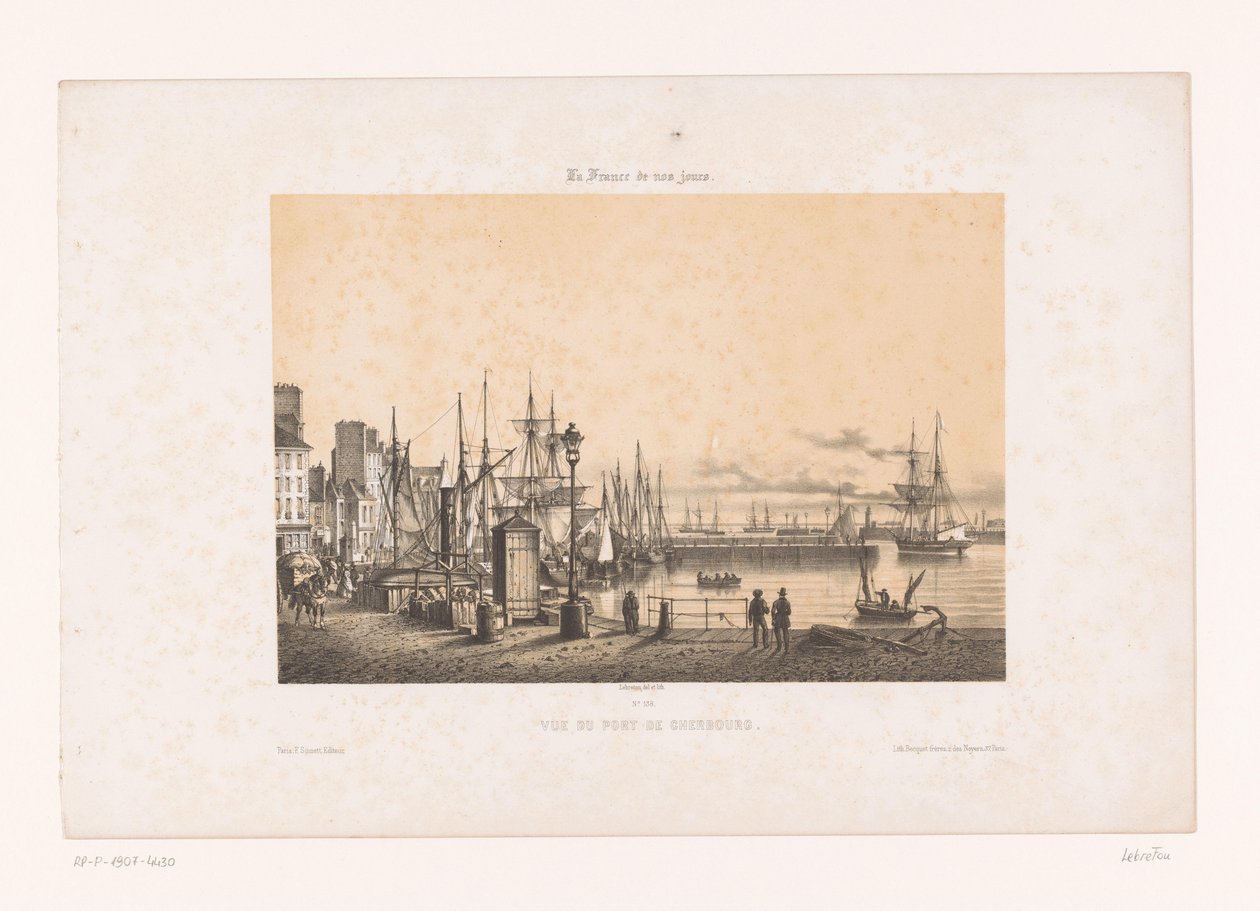 Vista del porto di Cherbourg da Louis Le Breton