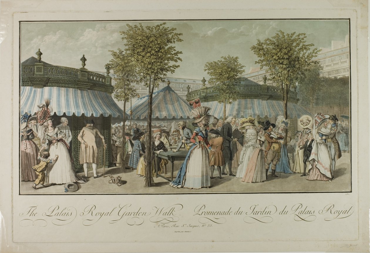 Passeggiata nel giardino del Palais Royal da Louis Lecoeur