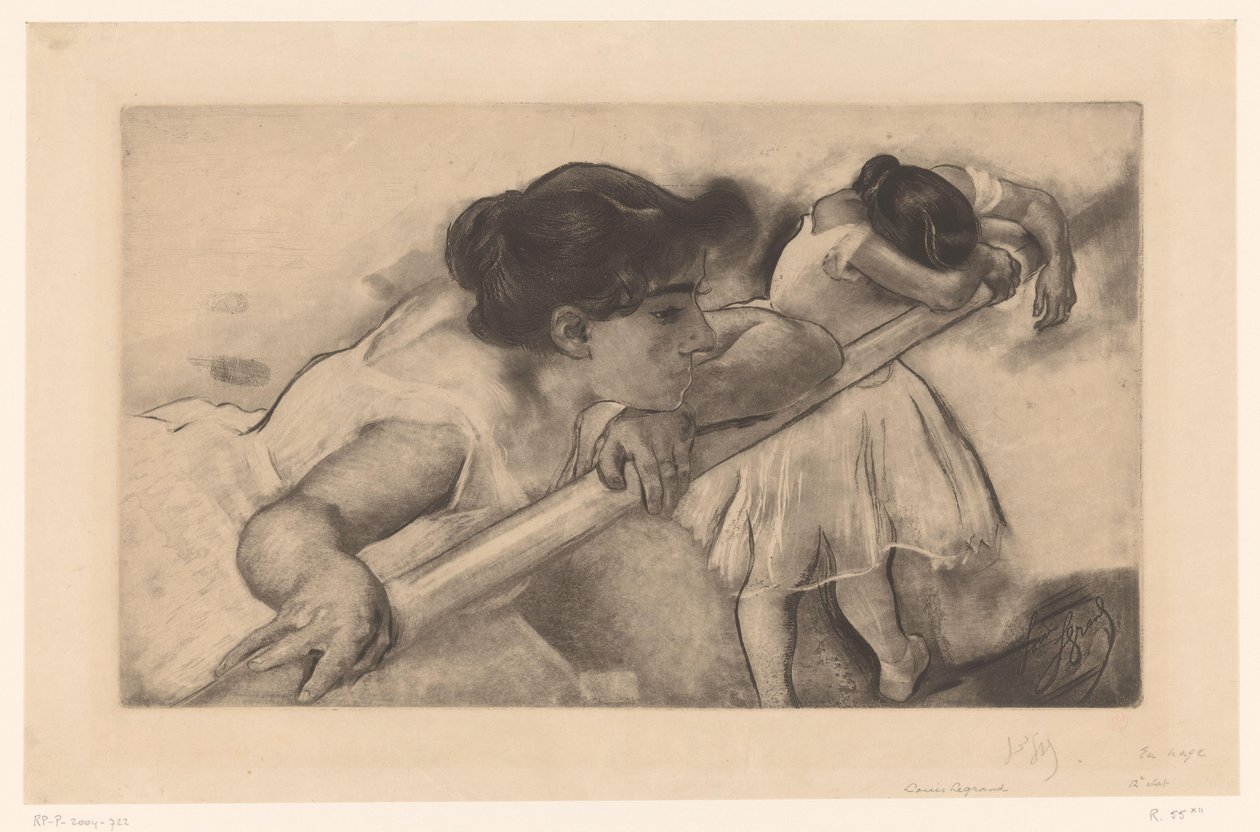 Due ballerine alla sbarra da Louis Legrand (signed by artist)
