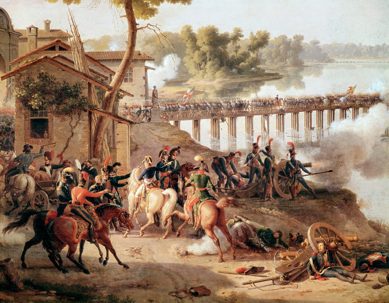 Napoleone Bonaparte dà ordini durante la battaglia di Lodi da Louis Lejeune