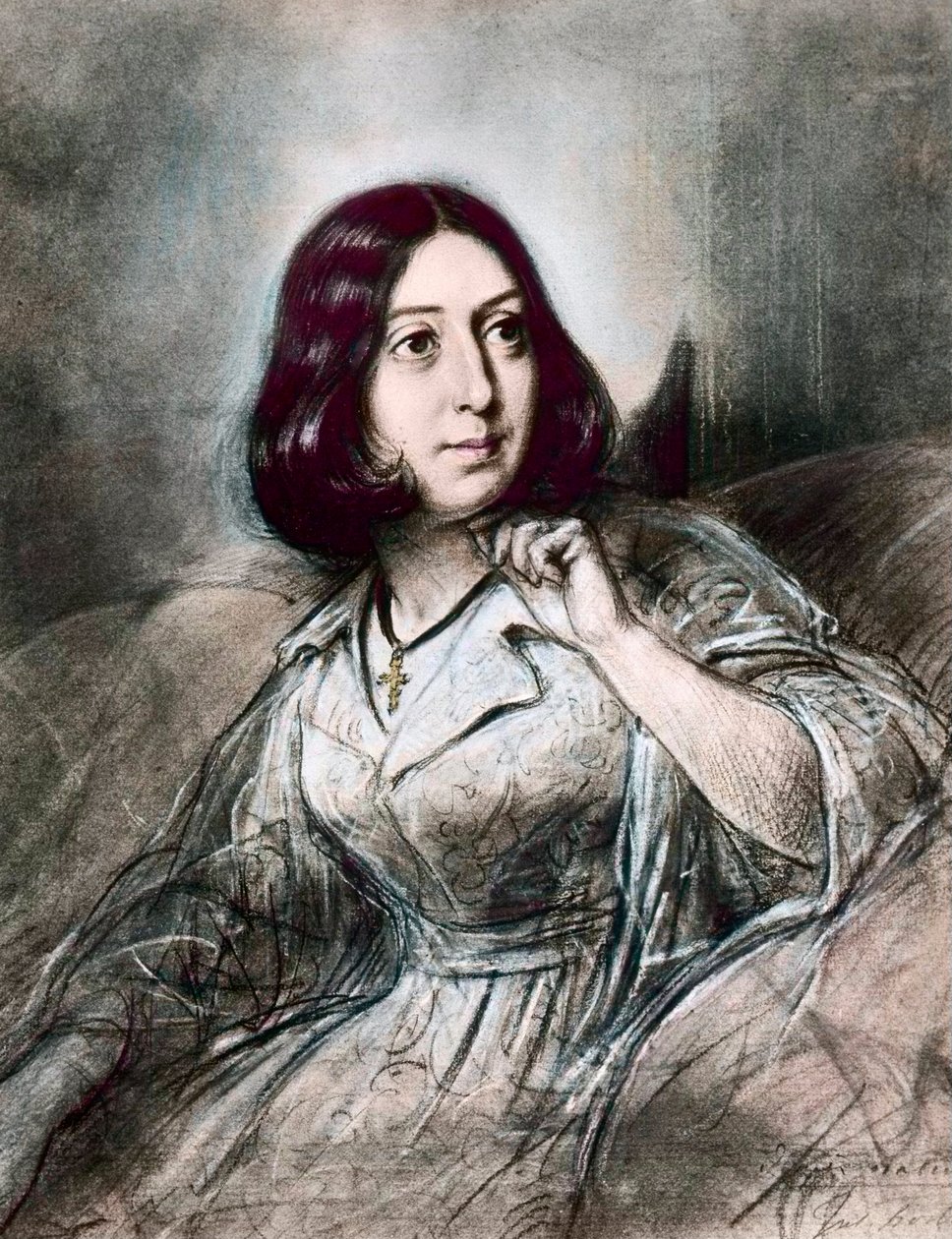 Ritratto di George Sand dopo Louis Leopold Boilly da Louis Leopold (after) Boilly