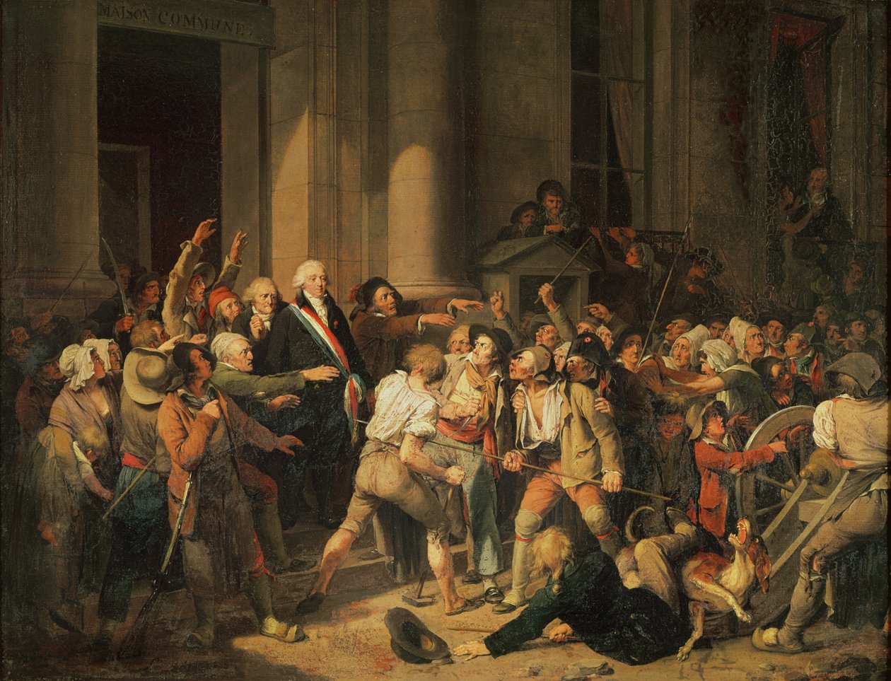 Atto di coraggio di Monsieur Defontenay, sindaco di Rouen, 29 agosto 1792 da Louis Leopold Boilly