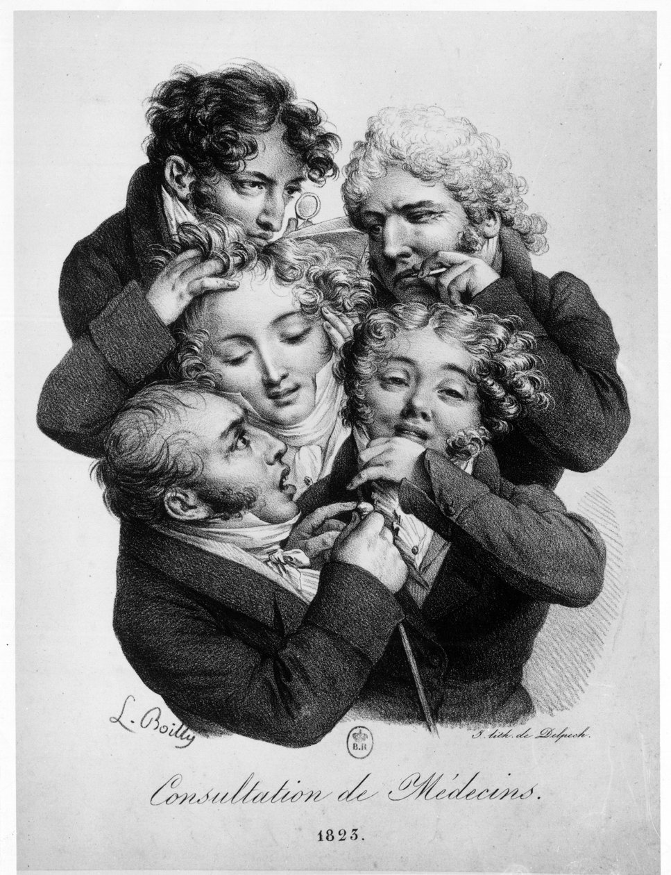 Consultazione con i medici, di Louis Boilly da Louis Leopold Boilly