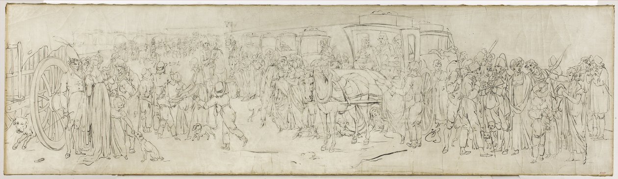 Cuculi sul Quai des Tuileries, circa 1805 da Louis Leopold Boilly