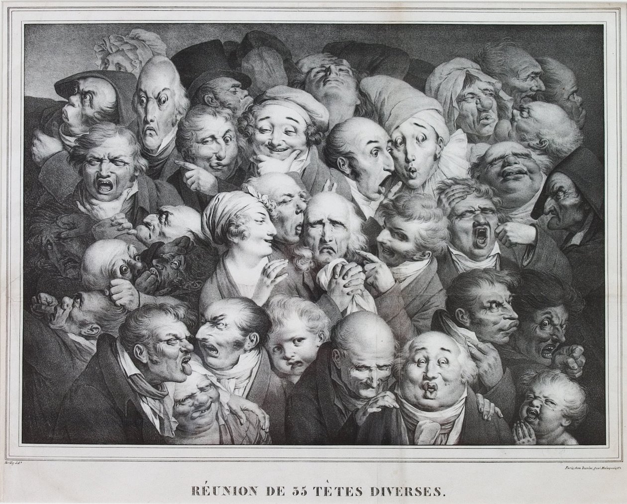 Gruppo di trentacinque teste da Louis Leopold Boilly