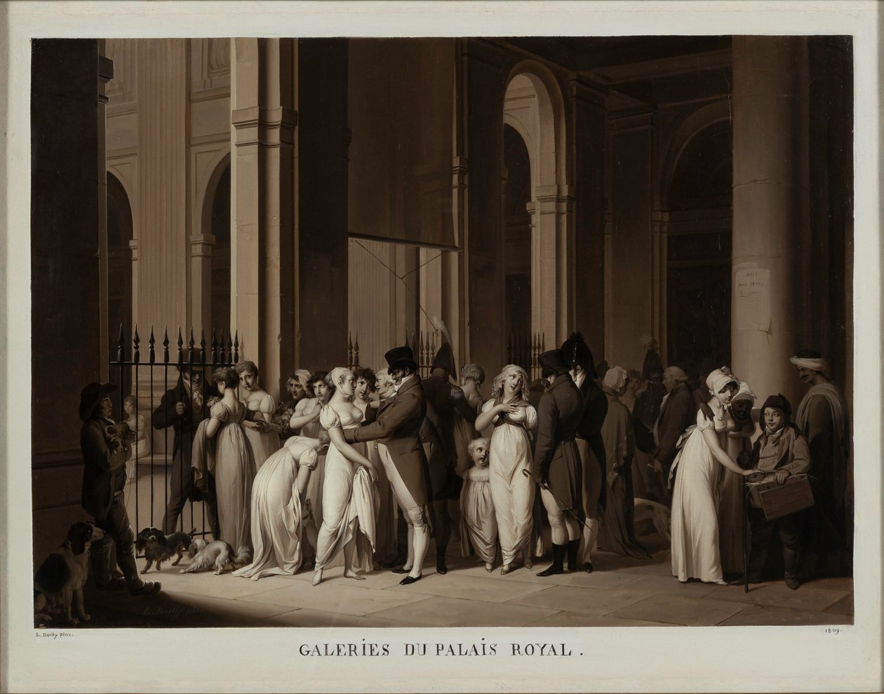 Le Gallerie del Palais Royal, 1809 da Louis Leopold Boilly