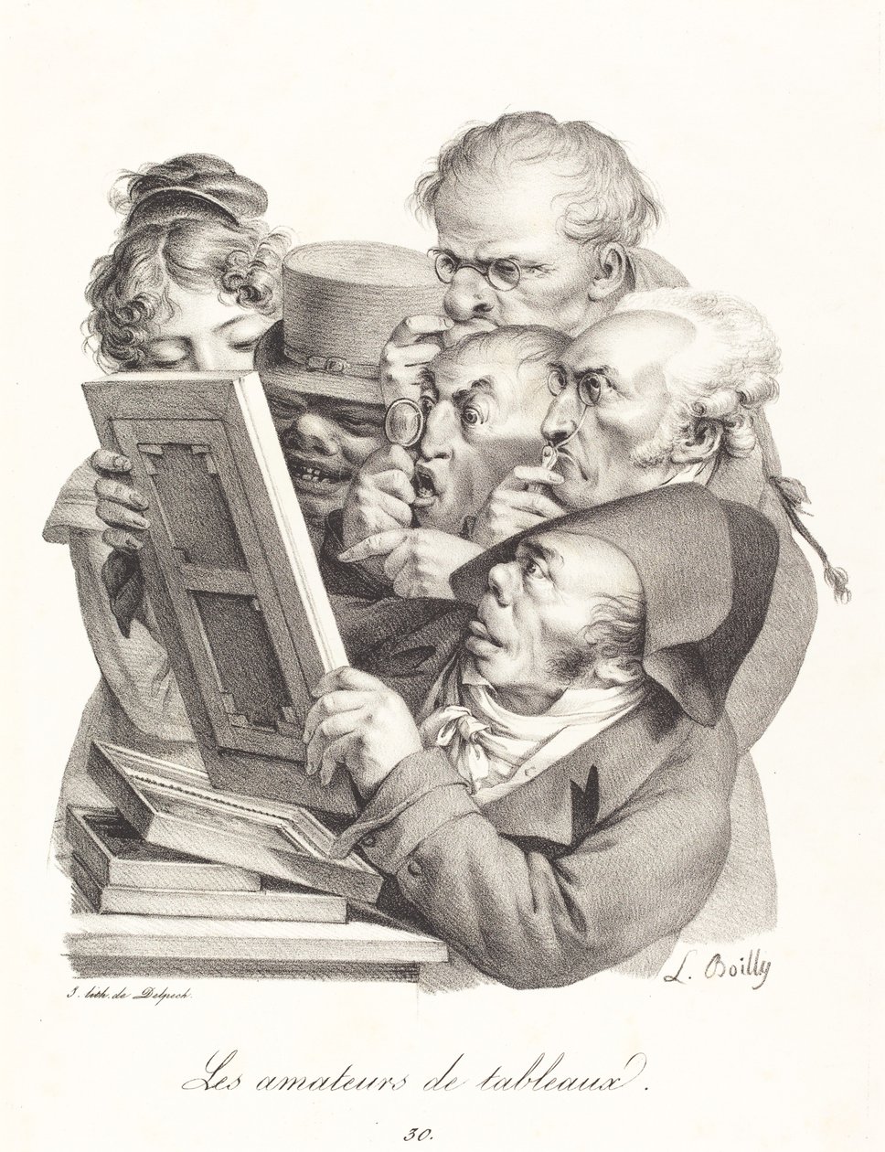 Gli amanti dei quadri da Louis Leopold Boilly