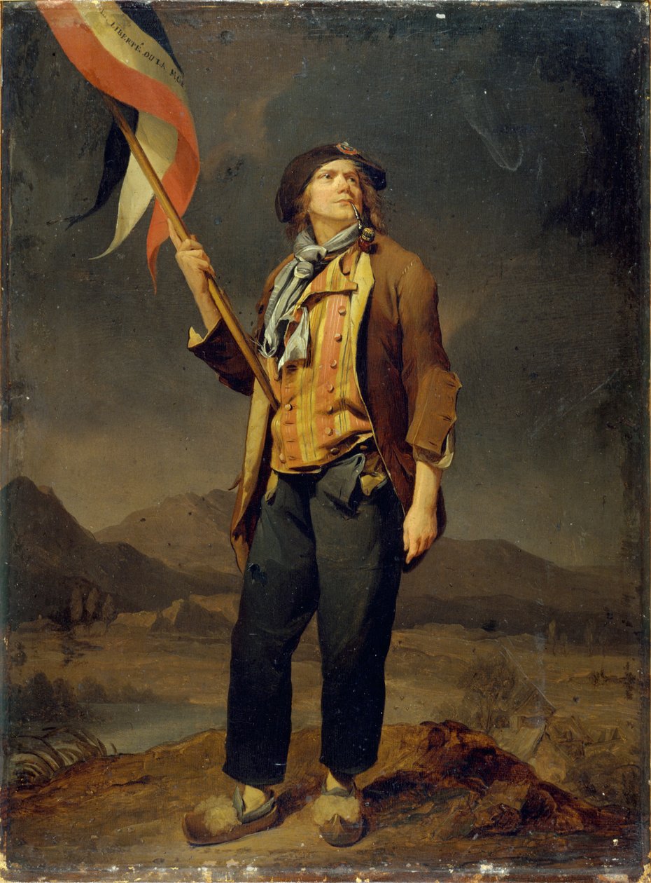Ritratto del cantante Simon Chenard (1758-1832), in costume da sanculotto, portabandiera durante la festa in onore della libertà della Savoia, il 14 ottobre 1792 da Louis Leopold Boilly