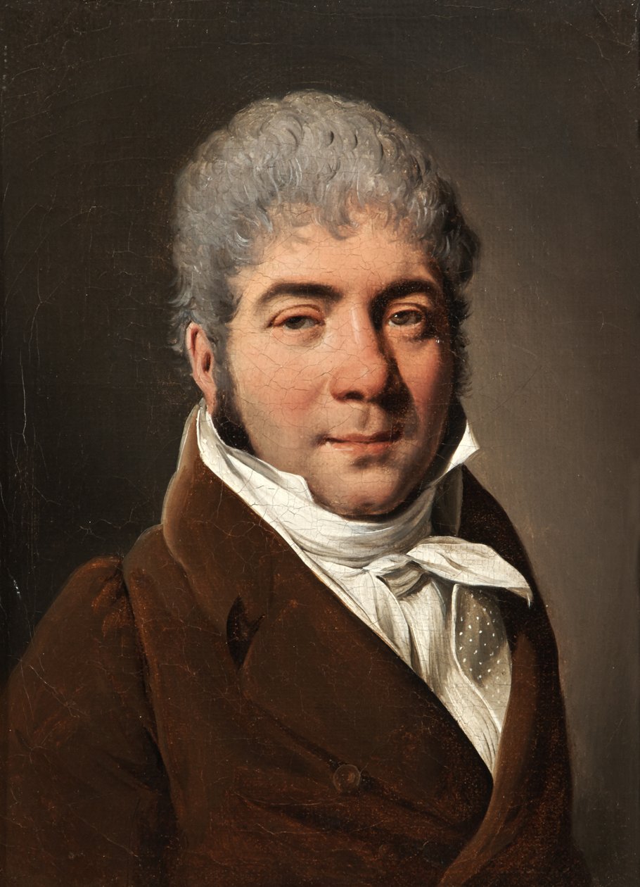 Ritratto di un uomo con panciotto marrone da Louis Leopold Boilly