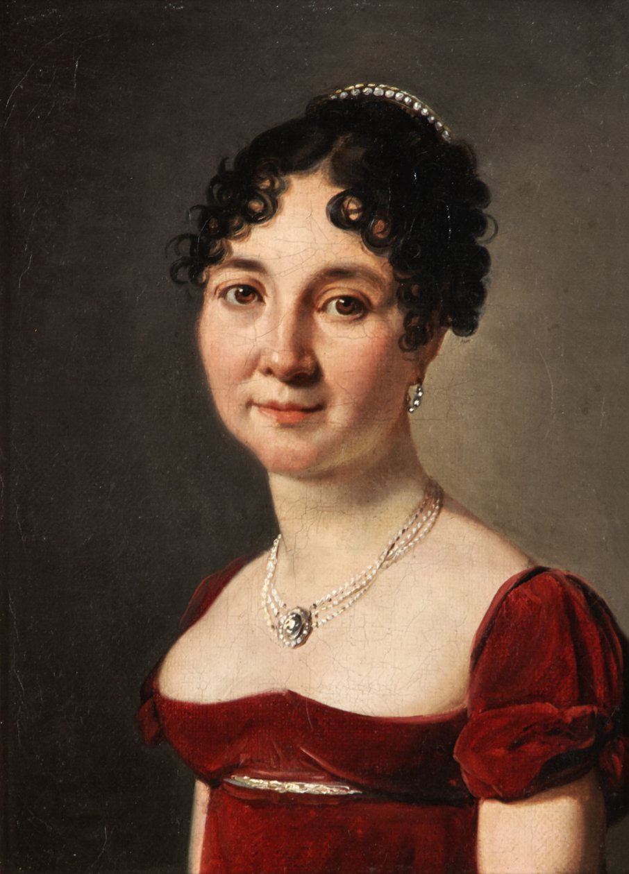 Ritratto di donna in abito di velluto rosso da Louis Leopold Boilly