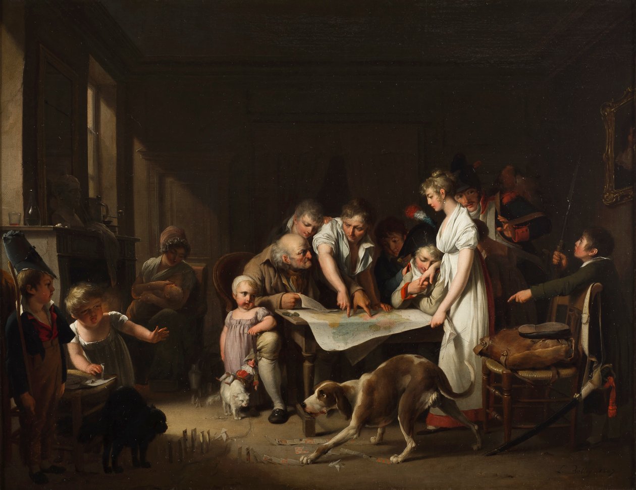 La lettura del bollettino del Grande Esercito da Louis Leopold Boilly