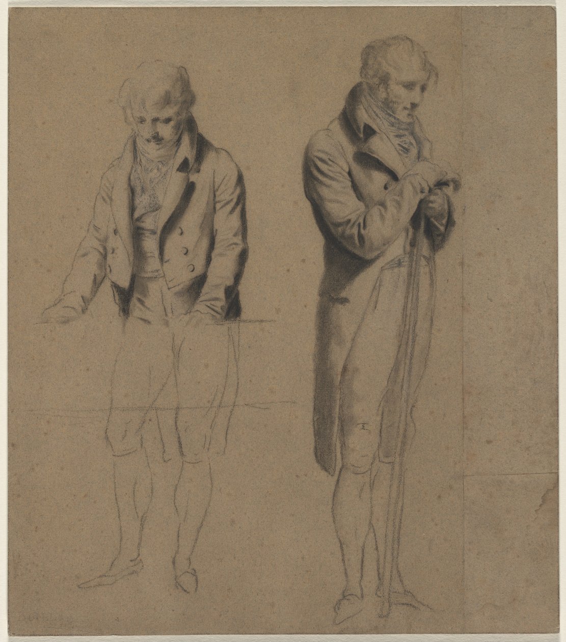 Due figure in piedi (Studio per Una partita a biliardo) da Louis Leopold Boilly