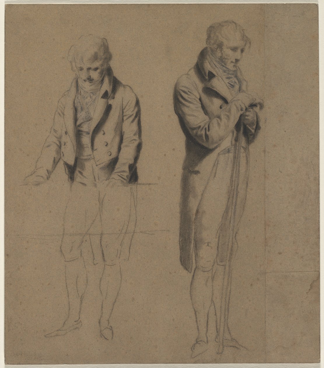 Due figure in piedi (studio per Una partita a biliardo) da Louis Leopold Boilly