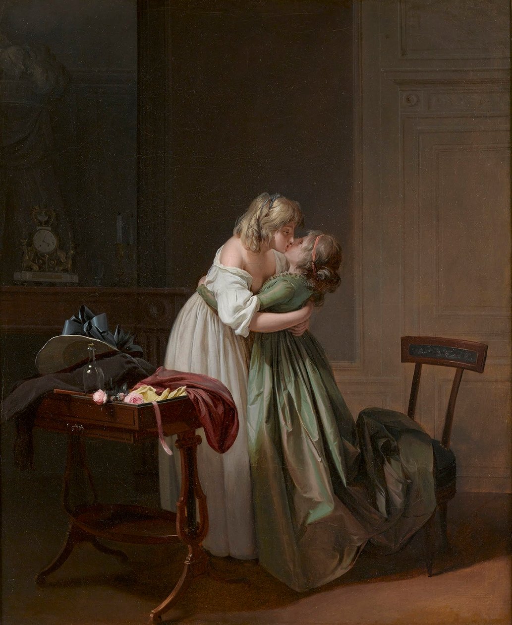 Louis-Léopold Boilly - Due giovani donne che si baciano da Louis Leopold Boilly