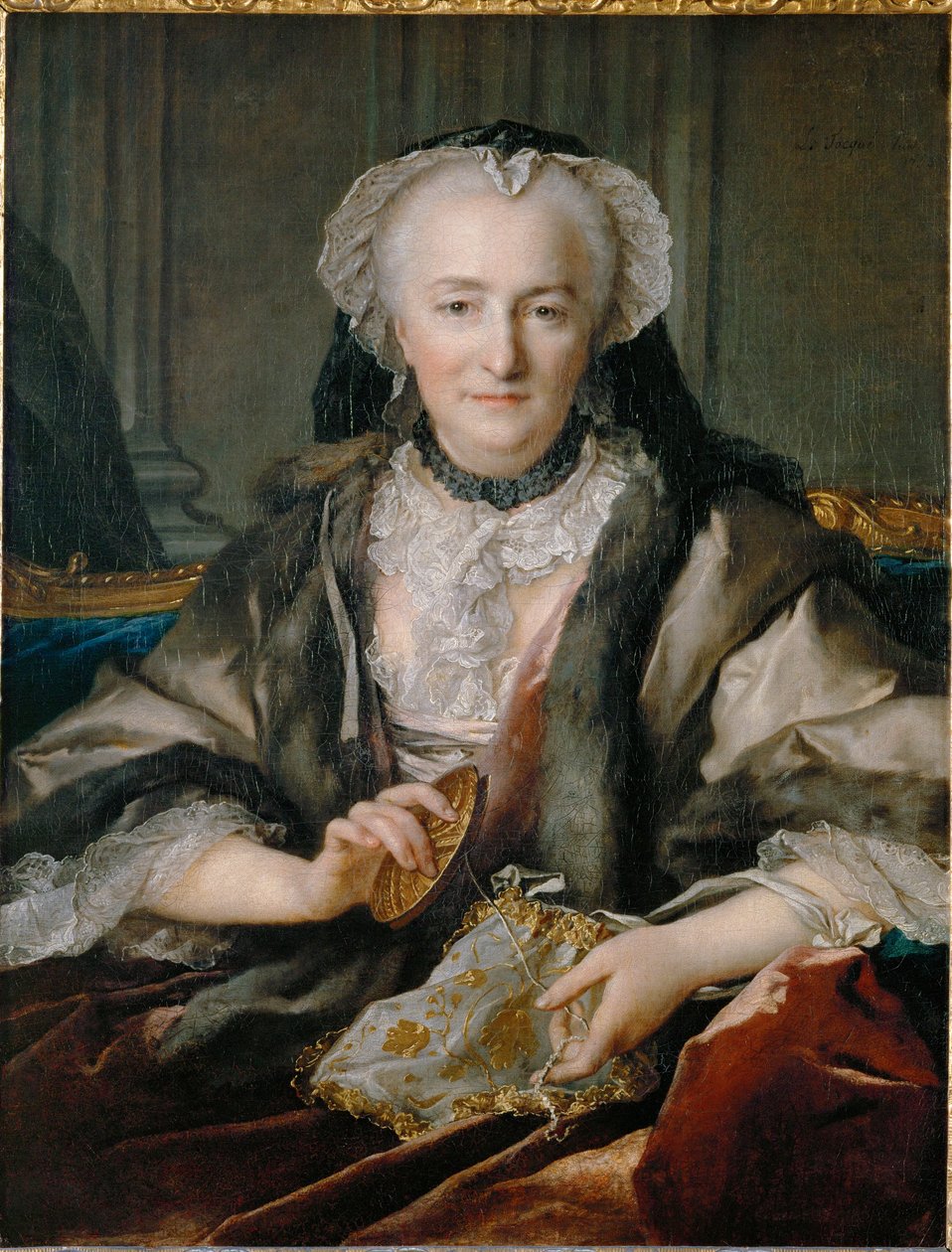 La signora Dange che fa i nodi - La signora Dange che ricama ... da Louis M. Tocque