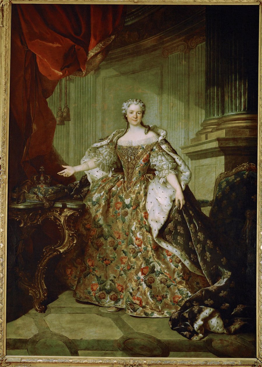 Maria Leszczynska, regina di Francia, moglie di Luigi XV, figlia di Stanislas Leszczynski, re di Polonia ... da Louis M. Tocque
