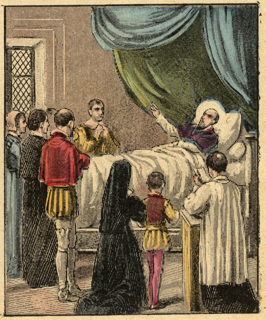 Morte di San Francesco di Sales (1567-1622) - Incisione da 