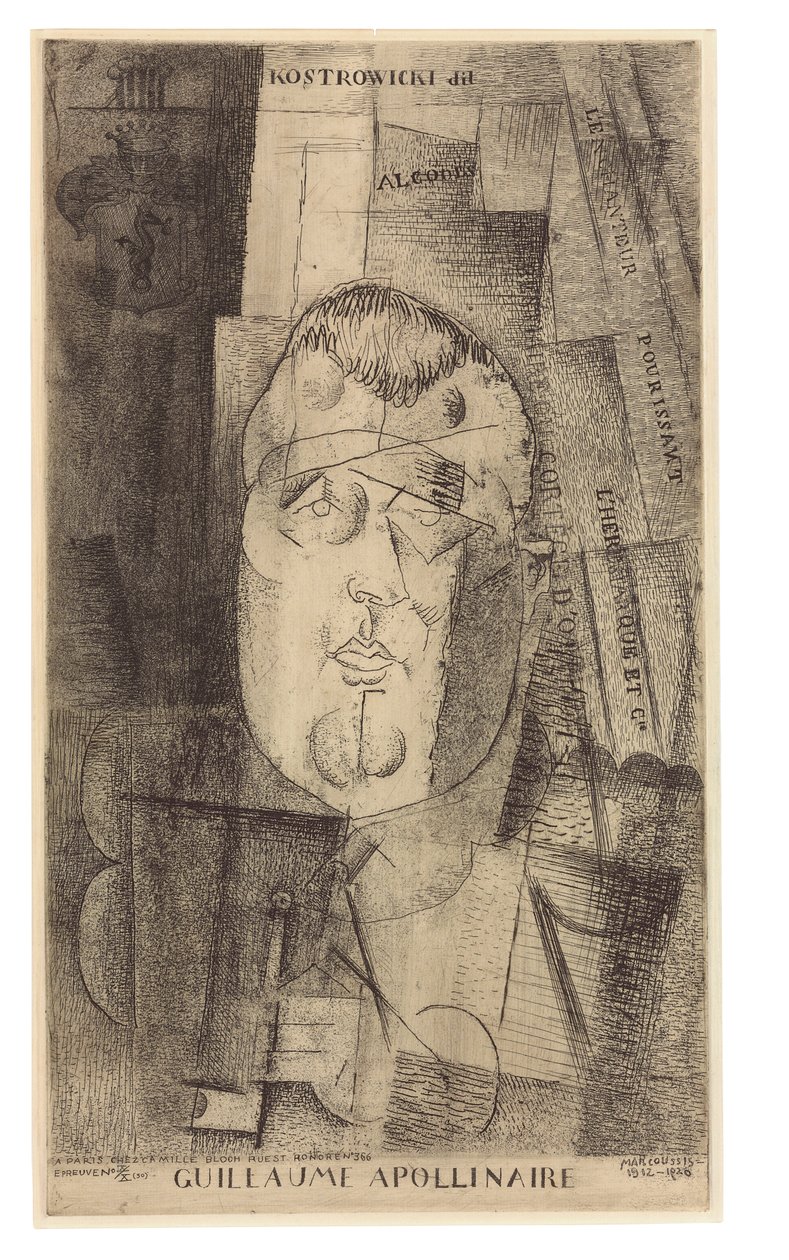Ritratto di Guillaume Apollinaire da Louis Marcoussis
