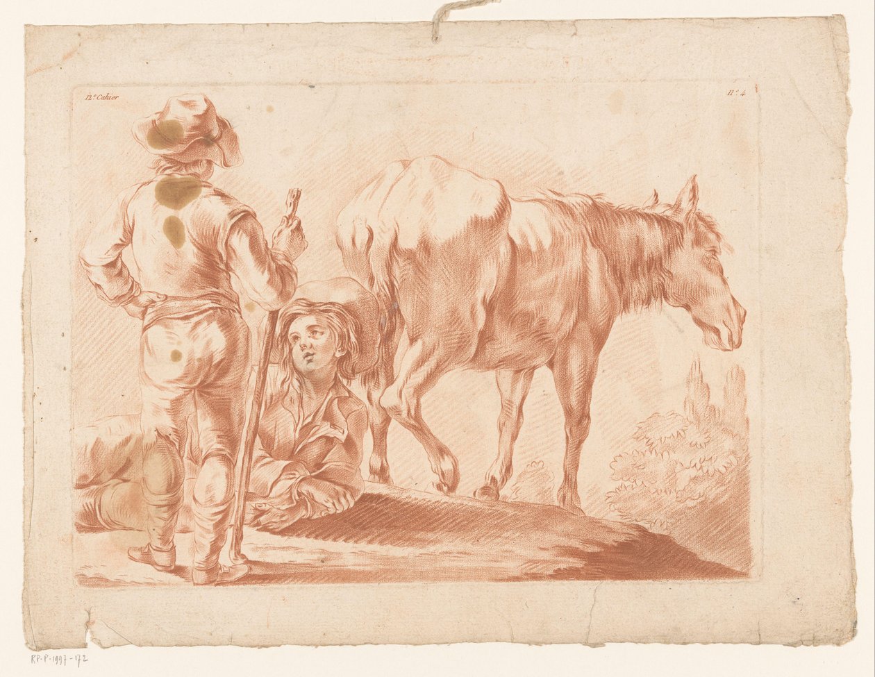 Due ragazzi con un cavallo da Louis Marin Bonnet (possibly)