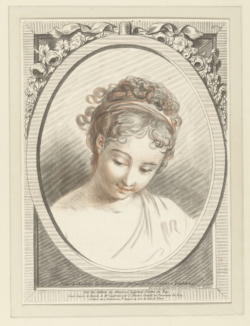 Testa di donna da Louis Marin Bonnet