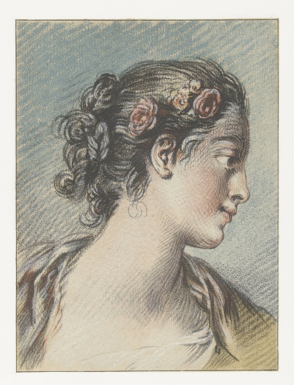 Busto di una giovane donna da Louis Marin Bonnet