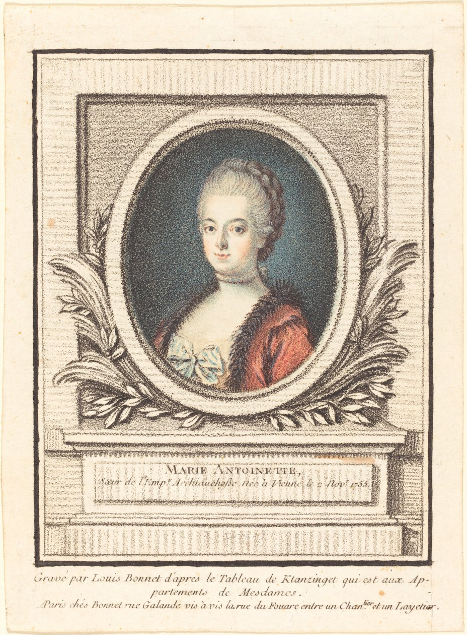 Maria Antonietta, Delfina da Louis Marin Bonnet