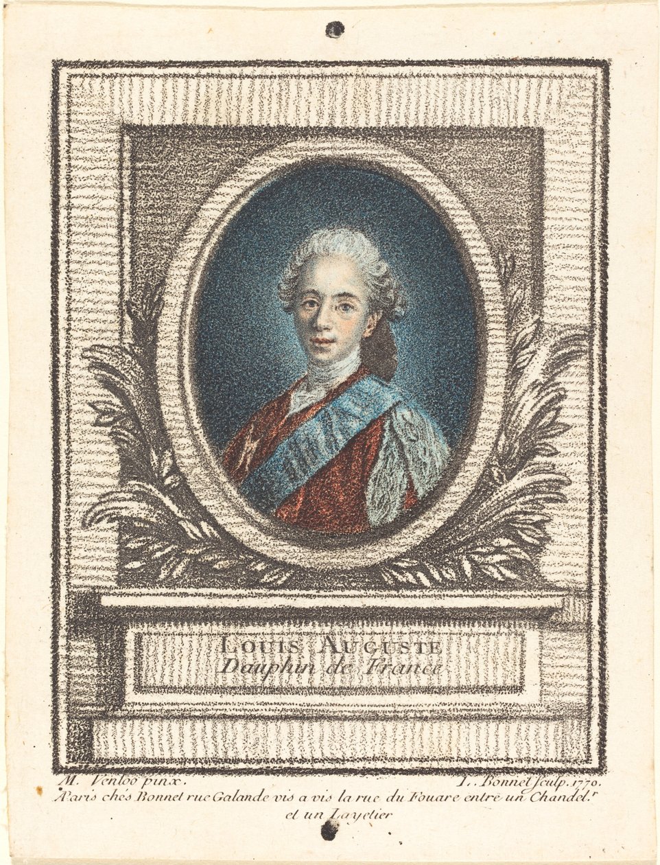 Louis-Auguste, Delfino di Francia da Louis Marin Bonnet after Louis Michel Van Loo