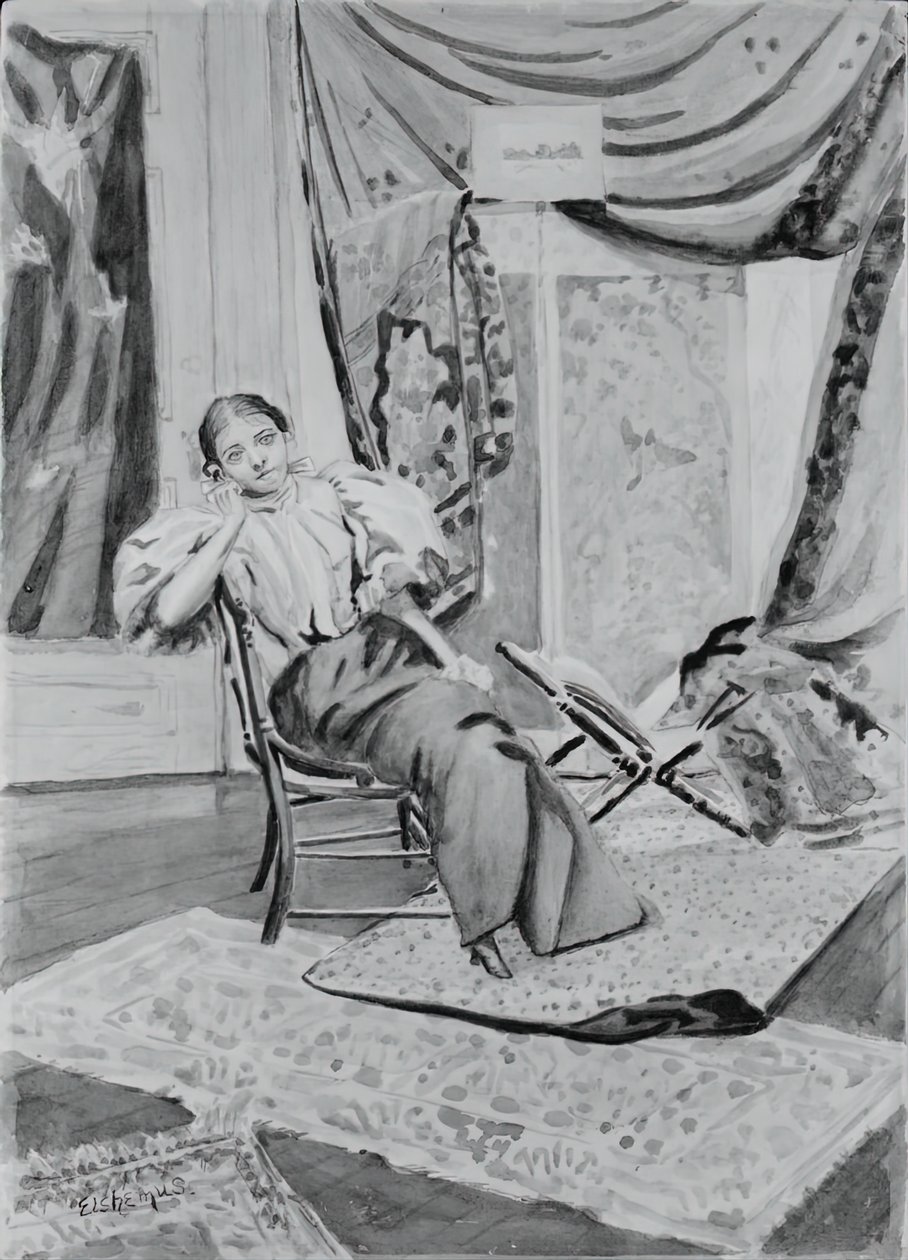 Ragazza sulla sedia da Louis Michel Eilshemius